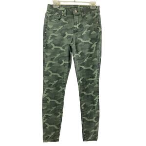 Maurice Camo Jeans Womens Small Reg Military Green Stretch Denim Skinny Outdoors